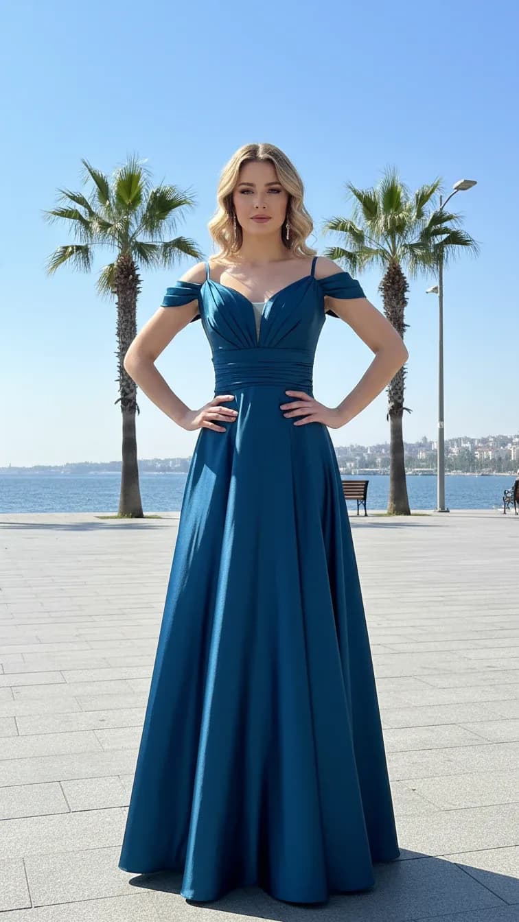 Evening Dress 25244 in Tile, view 6