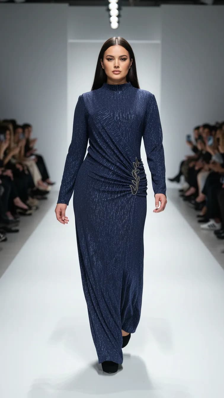 Evening Dress 26252 in Black, detail view