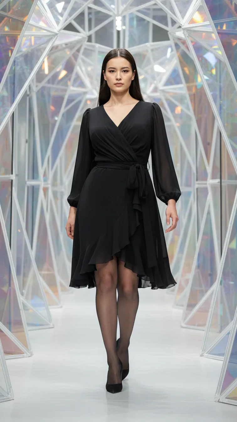Evening Dress 26258 in Black, back view