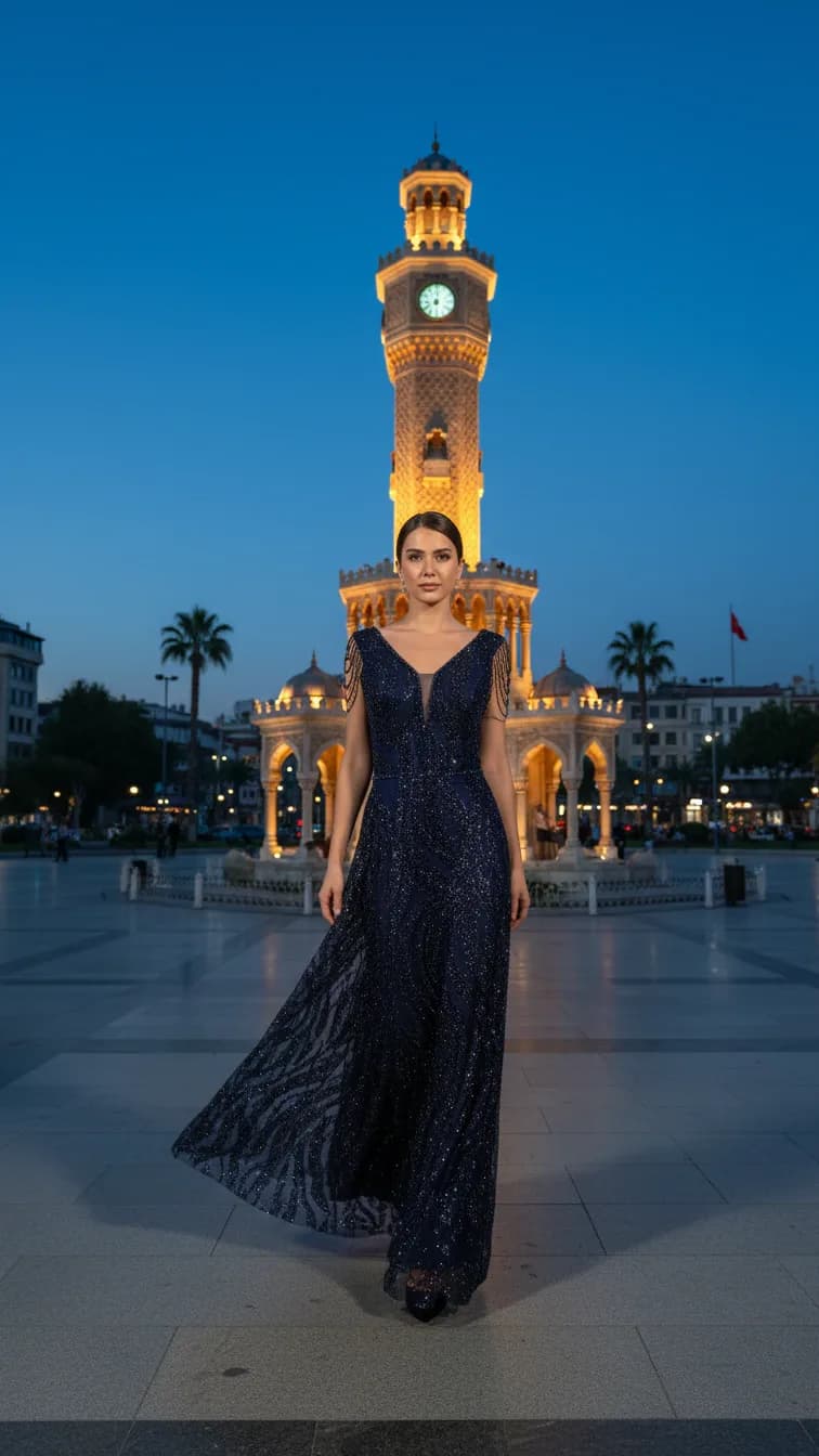 Evening Dress 26260 in Black, side view
